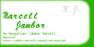marcell jambor business card