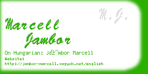 marcell jambor business card